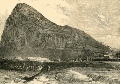 A rocha de Gibraltar, 1890. de Unbekannt