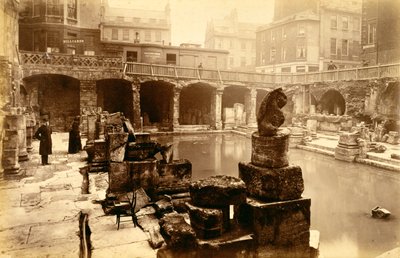 Os banhos romanos, Bath, século XIX de Unbekannt