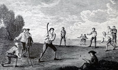 O Clube da Academia Real a jogar cricket de Unbekannt
