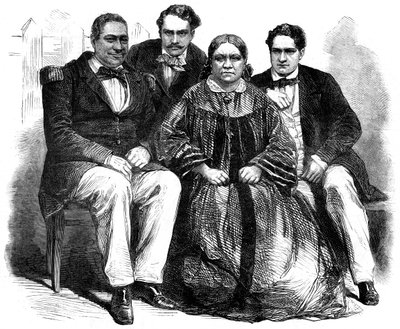 A família real do Taiti, 1864 de Unbekannt