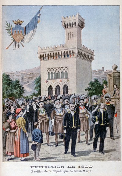 O pavilhão de San Marino na Exposição Universal de 1900, Paris, 1900 de Unbekannt