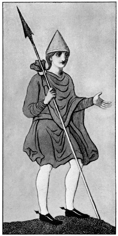 O manto saxão, mostrando o método de fixação, 1910 de Unbekannt