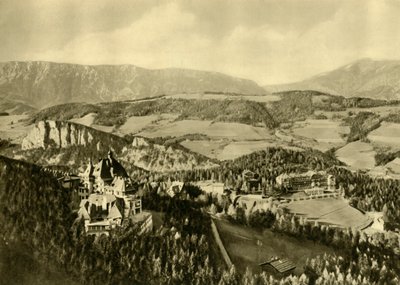 O Schneeberg e a cordilheira Rax, Semmering, Baixa Áustria, c1935. de Unbekannt