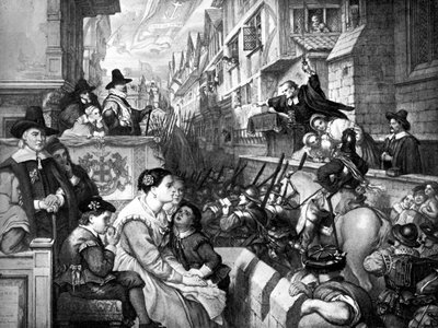 A montagem das faixas de trem de Londres ..., 1643, século XIX de Unbekannt