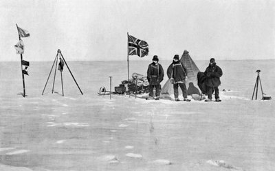 O acampamento Shackleton, Antártica, dia de Natal de 1908 de Unbekannt