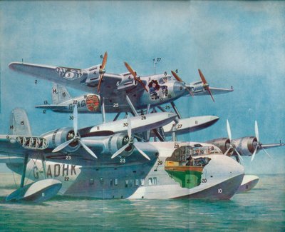 A aeronave composta Short-Mayo, c1937 c1937 de Unbekannt