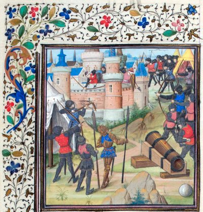 O cerco de Antioquia. Miniatura da História de William of Tyre, 1460s de Unbekannt