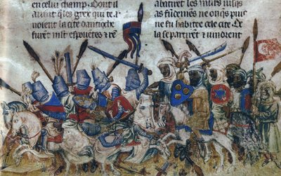 O cerco de Antioquia durante a Primeira Cruzada, ca 1200 de Unbekannt