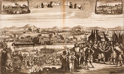 O cerco de Bonn, 1689 De: Cena da guerra. de Unbekannt