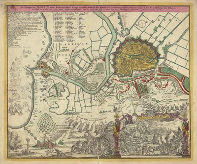 O cerco de Danzig, 1734, 1730 de Unbekannt