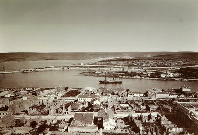 A baía sul e o cabo Paul, Sebastopol, Crimeia, década de 1850 de Unbekannt