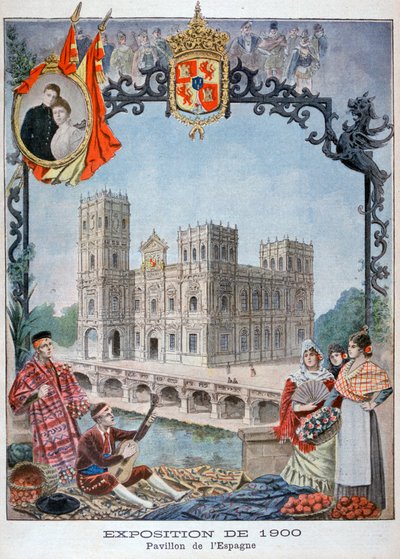 O pavilhão espanhol na Exposição Universal de 1900, Paris, 1900 de Unbekannt