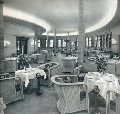 O salão de chá do Conte Di Savoia, 1933 de Unbekannt