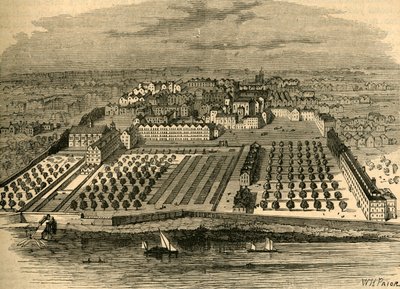 O templo em 1671. De uma antiga vista aérea no templo interior, 1897. de Unbekannt