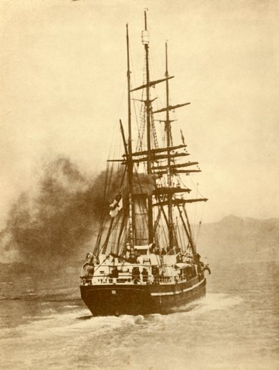 Terra Nova, um famoso baleeiro que participou de várias expedições antárticas britânicas, c1 de Unbekannt
