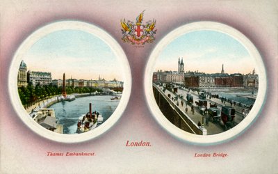 A terraplenagem de Tamisa e a ponte de Londres, Londres, 1909. de Unbekannt