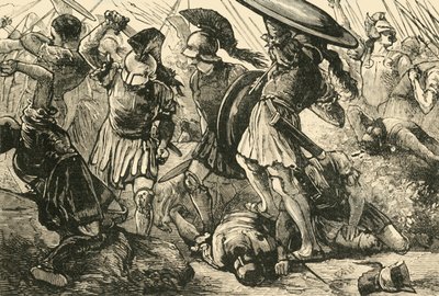Thebans e macedônios em Chaeronea, 1890. de Unbekannt