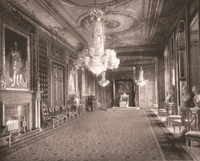 A sala do trono, Castelo de Windsor, Berkshire, 1894. de Unbekannt