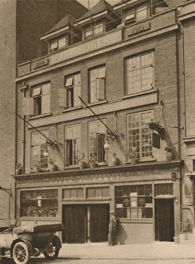 A taberna do tigre em Tower Hill, c1935. de Unbekannt