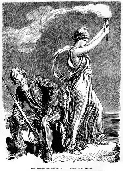 A tocha da liberdade, mantenha-a acesa, 1916 de Unbekannt