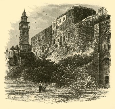 A torre de Antonia, Jerusalém, 1890. de Unbekannt