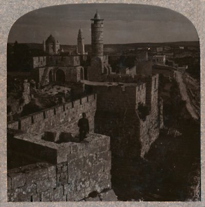 A torre de Davi. A parte mais antiga da Cidadela, c1900 de Unbekannt