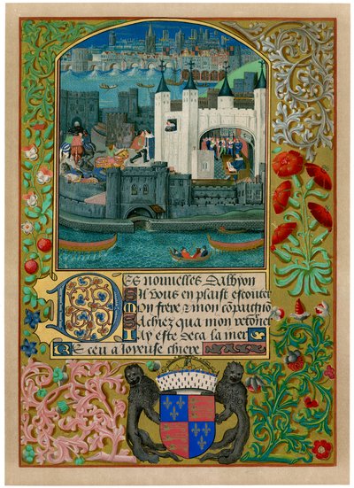 A torre de Londres com a ponte de Londres, c1500, c1901 de Unbekannt