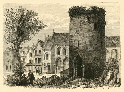 A torre de Louis DOutremer em Laon, destruída em 1831, 1890. de Unbekannt