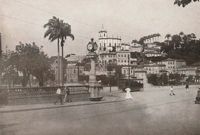 O bonde passando pela Praça da Glória, 1914 de Unbekannt