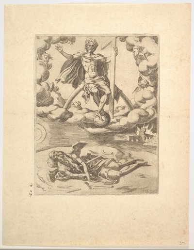 O triunfo da divindade ou eternidade de Os triunfos de Petrarca, ca. 1548-49. de Unbekannt
