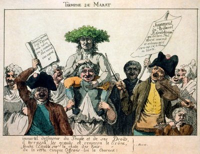 O Triunfo de Marat, 1793 de Unbekannt