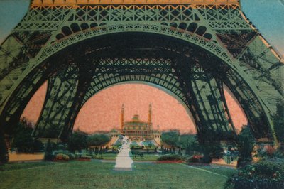 O Trocadéro visto sob a Torre Eiffel, Paris, c1920 de Unbekannt