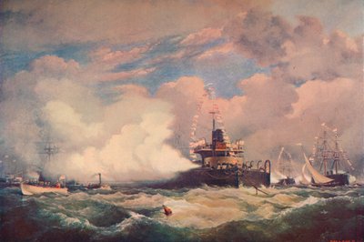 A devastação do navio com armadura da torre em Spithead, 1873 1906 de Unbekannt
