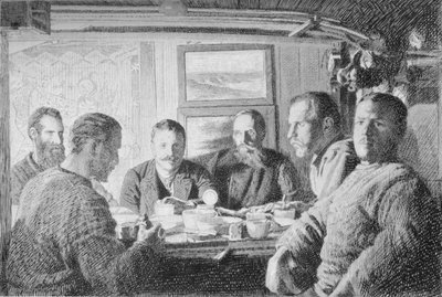 A extremidade superior da mesa de jantar. 15 de fevereiro de 1895, 1897 de Unbekannt