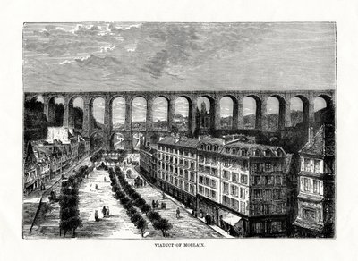 O viaduto em Morlaix, França, 1879 de Unbekannt