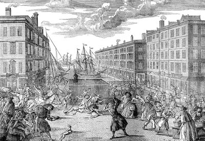 A visão e o humor de Billingsgate, 1736 de Unbekannt