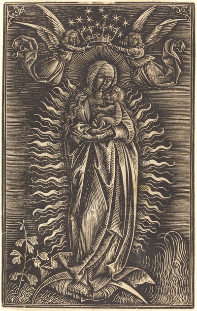 A Virgem Coroada por Dois Anjos, c. 1500. de Unbekannt