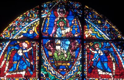 A Virgem e Cristo cercados por anjos, século XII de Unbekannt