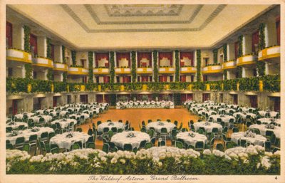 O Waldorf Astoria, salão de festas grande, c1930s de Unbekannt
