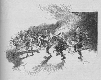 Os guerreiros dançaram a dança da guerra, 1902 de Unbekannt