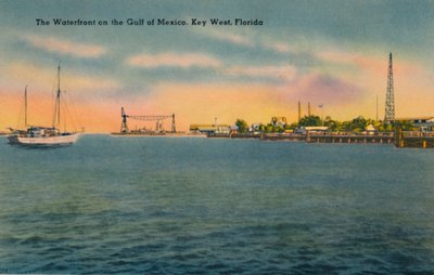 A orla marítima no Golfo do México, Key West, Flórida, c1940s de Unbekannt