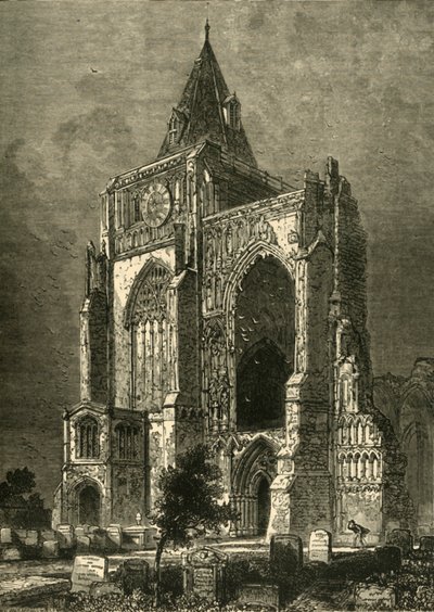 A frente oeste, Crowland Abbey, 1898. de Unbekannt