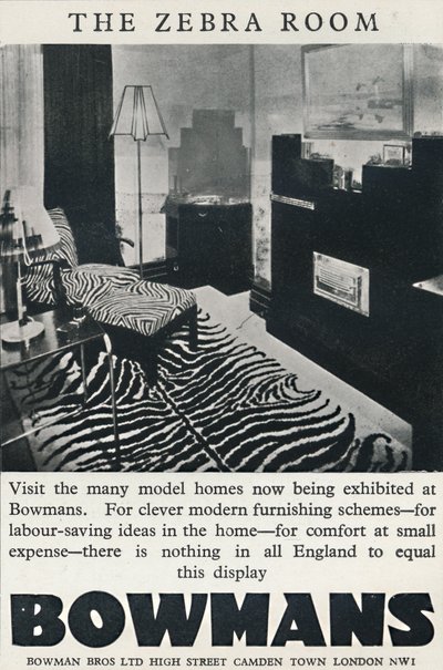 A sala da zebra - Bowmans, 1933 de Unbekannt