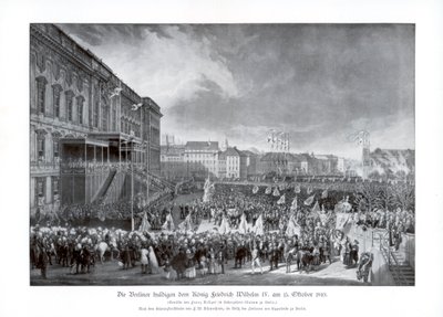A ascensão ao trono de Frederico Guilherme IV da Prússia, 15 de outubro de 1840, 1900. de Unbekannt