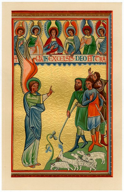 O anjo e os pastores, final do século XII de Unbekannt