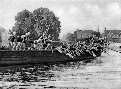 A corrida anual de natação de Kew a Putney, Londres, 1926-1927 de Unbekannt