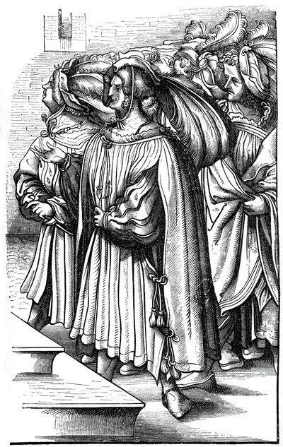 Os arquiduques e altos barões da Alemanha na coroação do imperador Maximiliano, século XVI, de Unbekannt