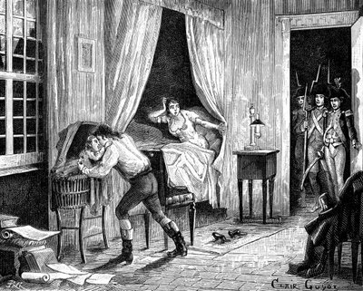 A prisão de Camille Desmoulins, 31 de março de 1794 1882-1884 de Unbekannt