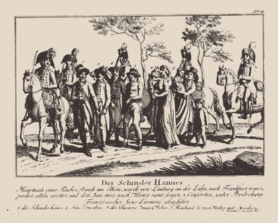 A prisão de Schinderhannes, 1802. de Unbekannt