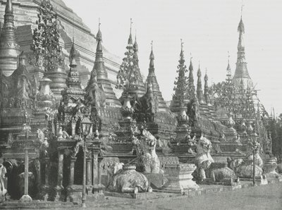 A base do Grande Pagode, Rangum, Birmânia, 1895. de Unbekannt
